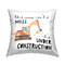 Stupell Industries Room Under Construction Kids Bulldozer Phrase Throw Pillow, 18" x 18"